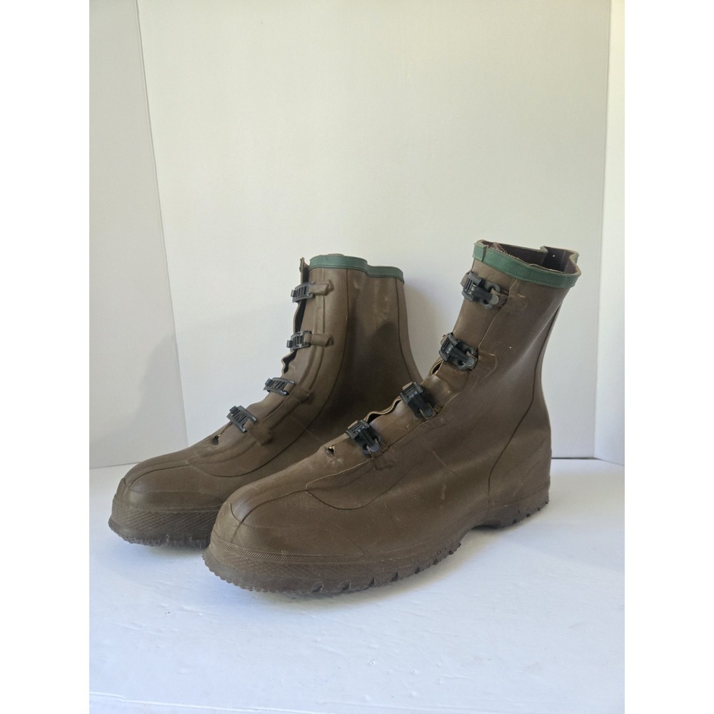Northerner brown rubber boots overshoe Mens sz‎ 14 NWOT